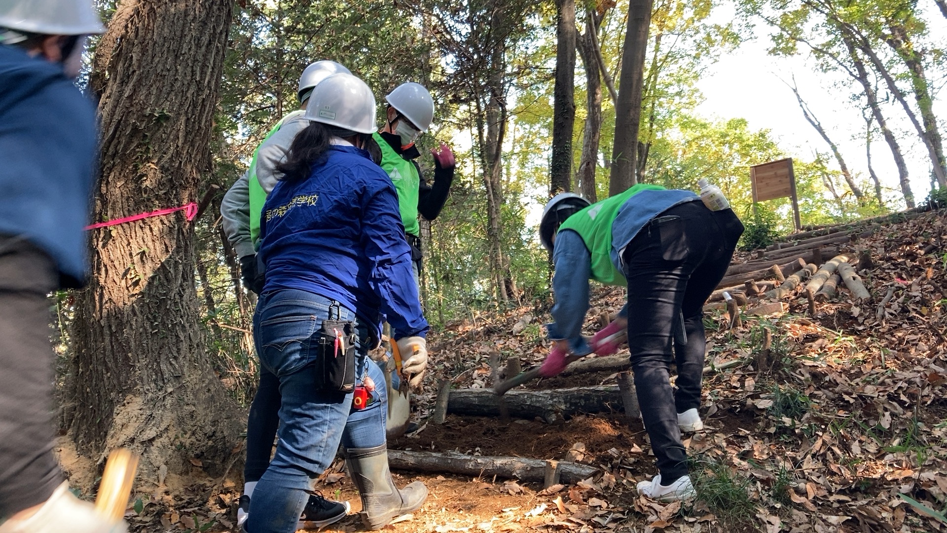 階段ステップの設置