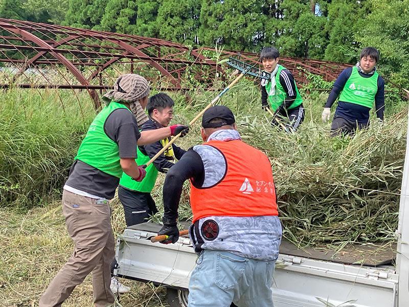 堆肥作りの様子