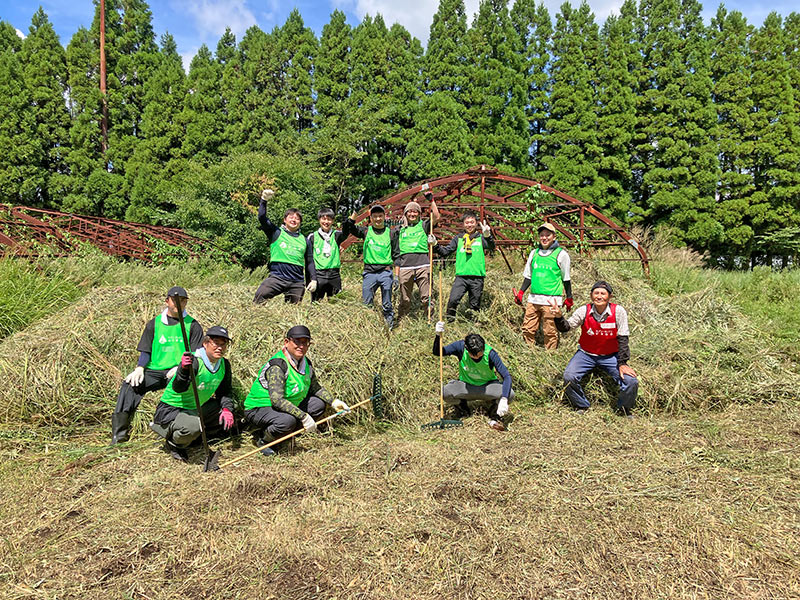 堆肥作りの様子