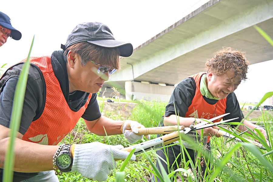 除草チームの活動の様子