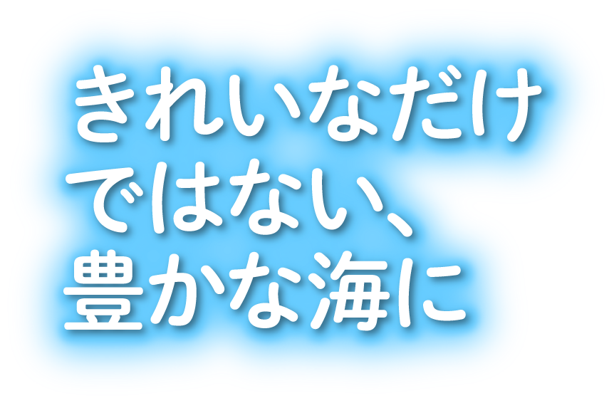 きれいなだけではない、豊かな海に