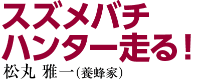 スズメバチハンター走る！　松丸雅一（養蜂家）