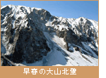 早春の大山北壁