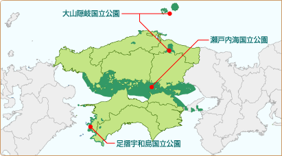 中国・四国地図