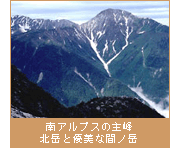 南アルプスの主峰 北岳と優美な間ノ岳